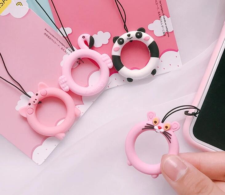 Silicone Rope Custom Phone Lanyard Ring Holder Strap