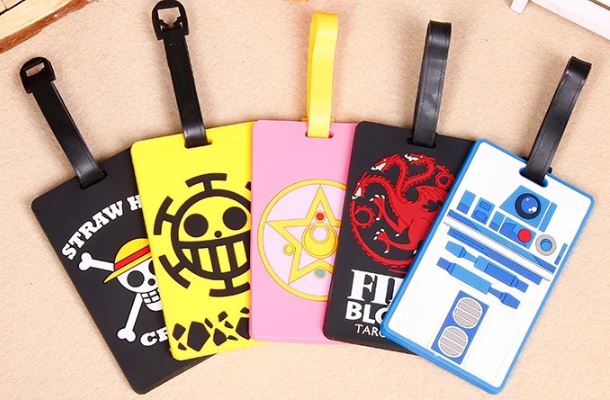 SpongeBob Cartoon Tags Silicone Pvc Luggage Tag