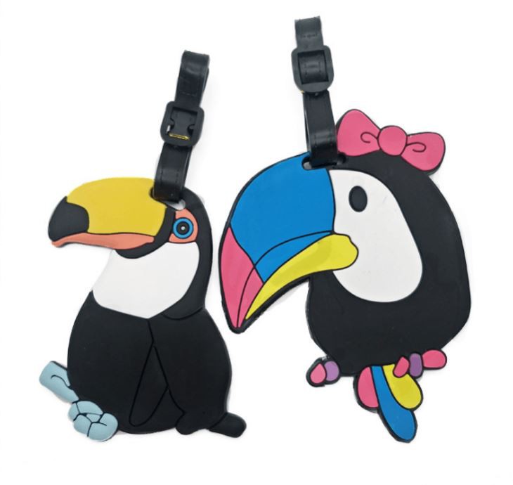 2D Pvc Soft Rubber Travel Goods School Bag Boarding Pass
