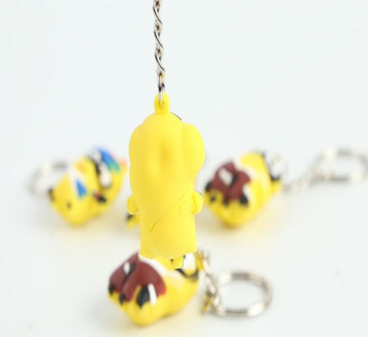 3D Minion Silicone Keychain Keyrings