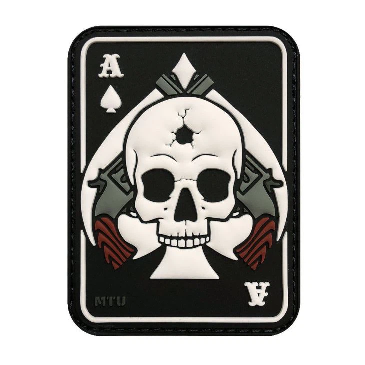 ACE Of Spades Death Cards PVC Morale Hook Patches
