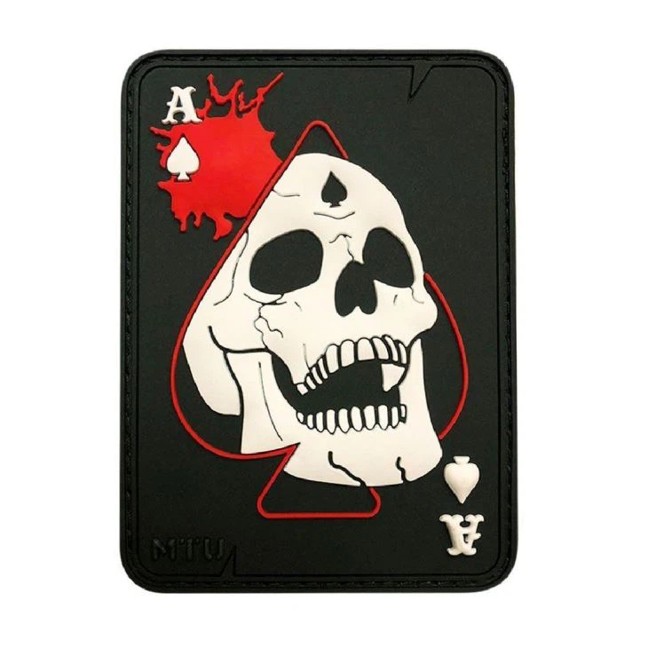 ACE Of Spades Death Cards PVC Morale Hook Patches