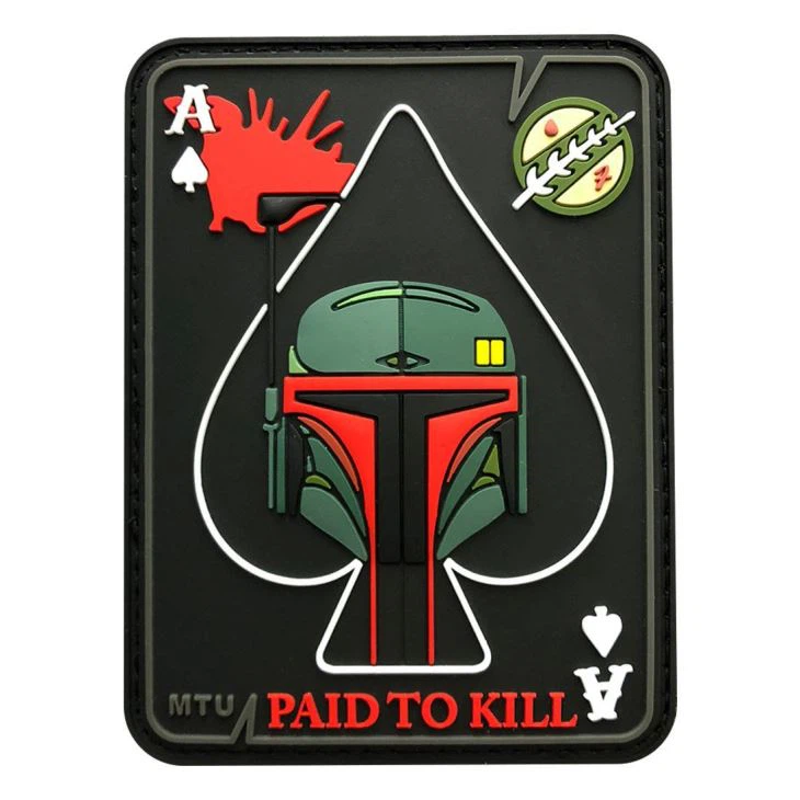 ACE Of Spades Death Cards PVC Morale Hook Patches