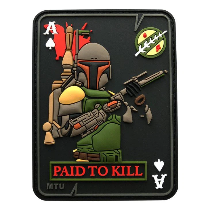 ACE Of Spades Death Cards PVC Morale Hook Patches