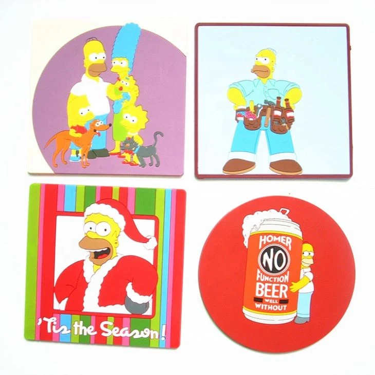 Deisgn Round Shaped Pvc Coaster