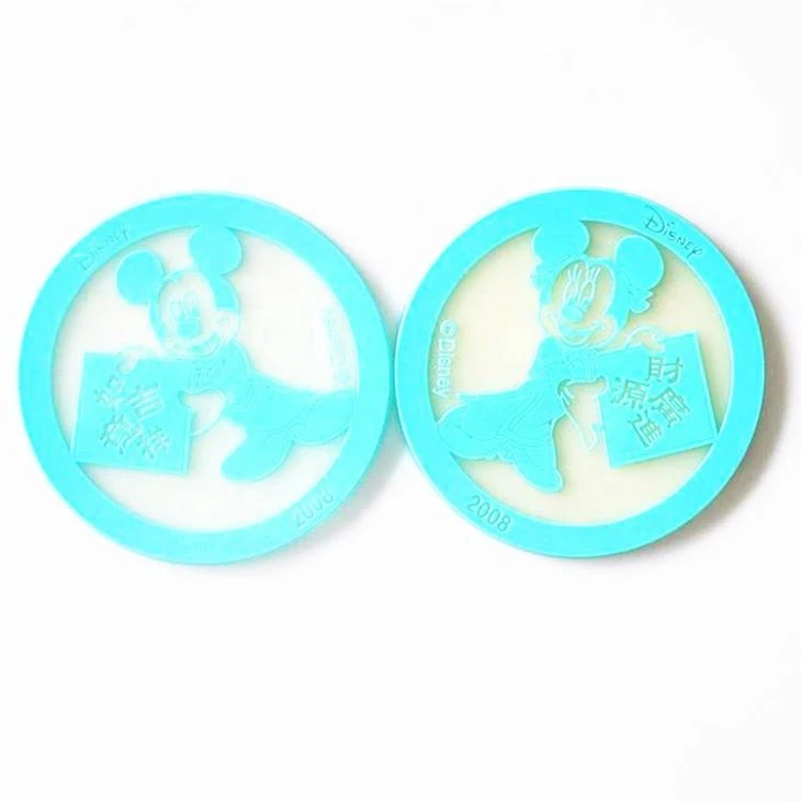 Deisgn Round Shaped Pvc Coaster