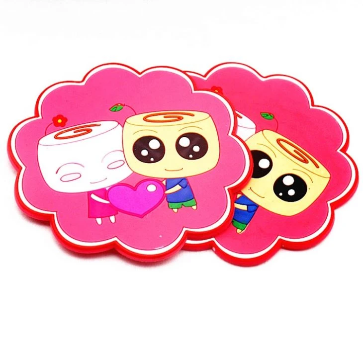 Deisgn Round Shaped Pvc Coaster