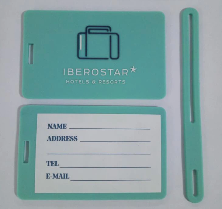 Silicone Luggage Tag Print Logo Baggage Check Card