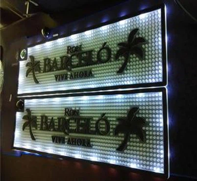 사용자 정의 소프트 Pvc 주도 바 매트, 빛이 바 매트