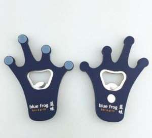 Pvc 맥주 병 오프너 개구리 병 오프너 냉장고 자석