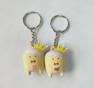 실리콘 3D 만화 프로모션 키 체인