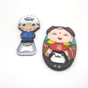 3D 재미 있는 모양 실리콘/PVC 연약한 맥주 병따개