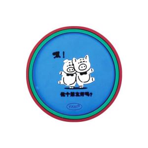 친환경 PVC 고무 라운드 티 코스터 매트