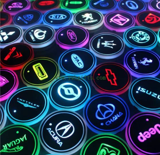 Led Car Coaster Cup Holder Luminescent Cup Pad Flashing Luminous Drink Coasters